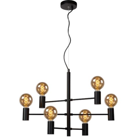 LEANNE Suspension-Noir-6xE27