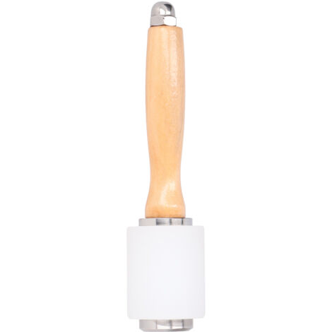 Leather Carving Hammer Nylon DIY Hand Made Leathercraft Mallet Wooden Handle Stamping Tool(Primary Color Handle Single Head )