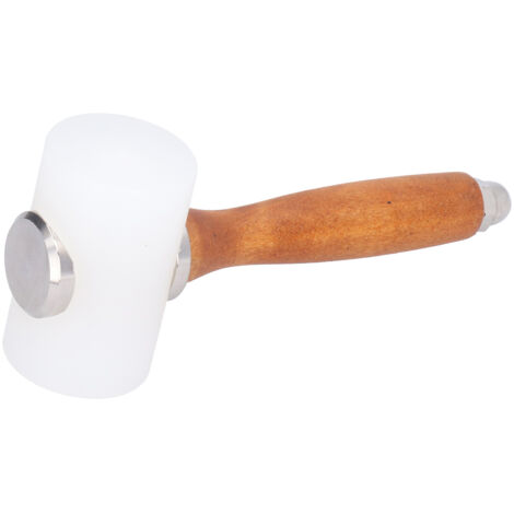 Leather Carving Hammer Nylon DIY Hand Made Leathercraft Mallet Wooden Handle Stamping Tool(Yellow Handle Double Head )