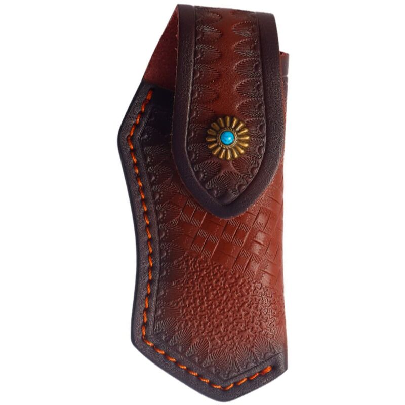 Tumalagia - Leather Knife Case, Folding Leather Knife Case Cover, Knife Sheath Leather Pocket Knife Case, Wear-Resistant, Apply for Pocket Knife