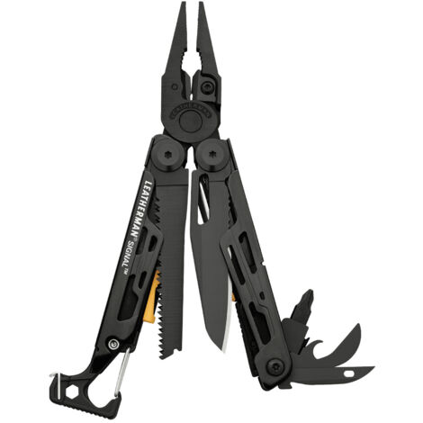 Leatherman LTM-832586 Signal®. Multiherramienta con 19 funciones. Color Negro. Actividades al aire libre y aventuras. Explora sus 19 usos en la naturaleza. Es una de las herramientas mejor equipadas p