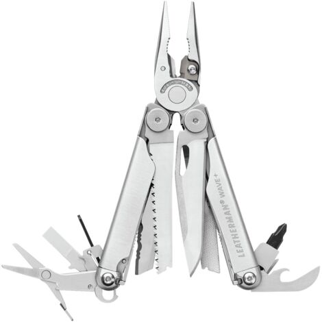 LEATHERMAN Multitool Wave plus silver Multifunktionswerkzeug 18 Funktionen