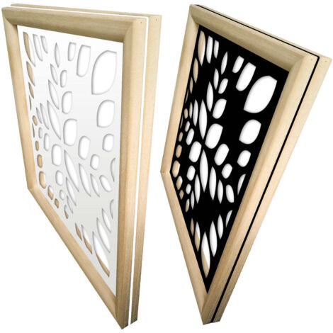 LEAVES  - Moduli Decorativi in Legno e PVC - Misura: 48x48 cm - Colore: bianco