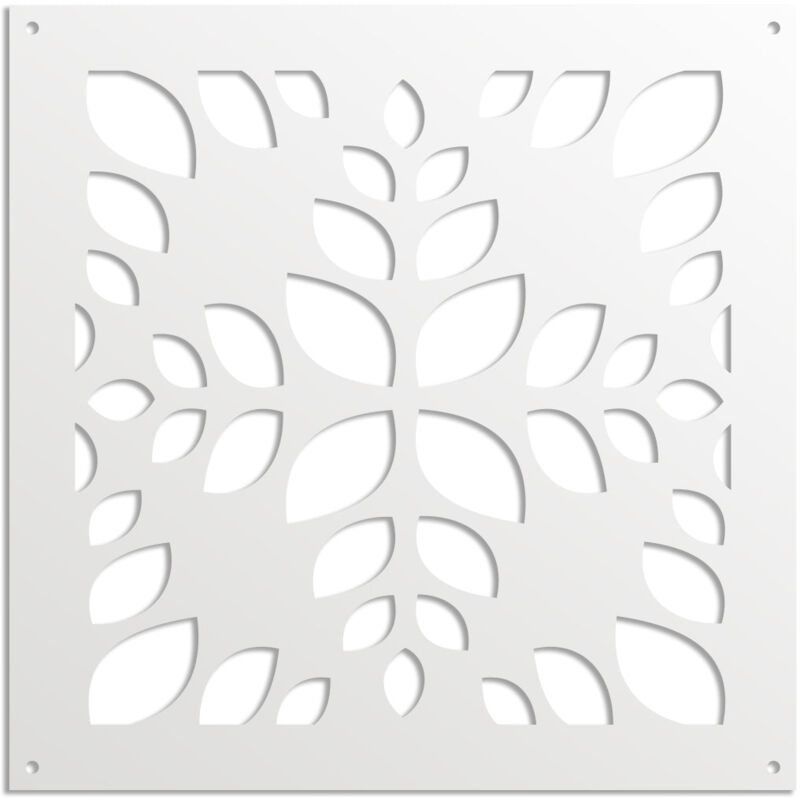 Image of LEAVES - Pannello in PVC traforato - Parasole - Colore: bianco - Misura: 98x98 cm
