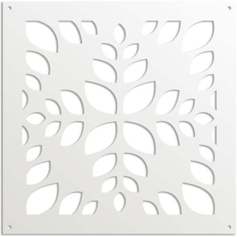 LEAVES - Pannello in PVC traforato - Parasole - Colore: bianco - Misura: 48x48 cm