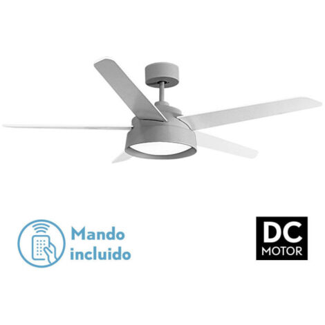 Lebeche DC Deckenventilator 25 W Grau 5 Flügel Weiße Buche