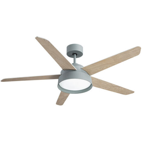 Lebeche DC-Deckenventilator, 25 W, Grün, 5 Flügel, Buche weiß