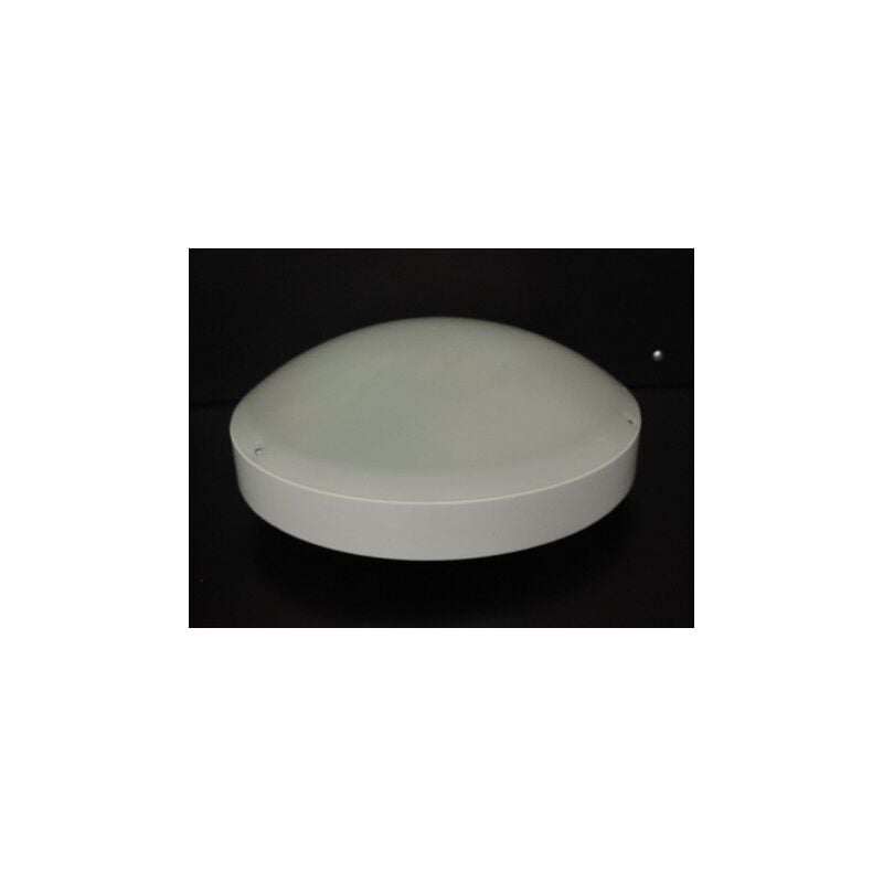 Hublot exterieur fluo 2x26W blanc ø 320mm à détection hf lampes 4000K 1330lm G24q-3 230V IK10 IP54 axiome T2 ebenoid 073061