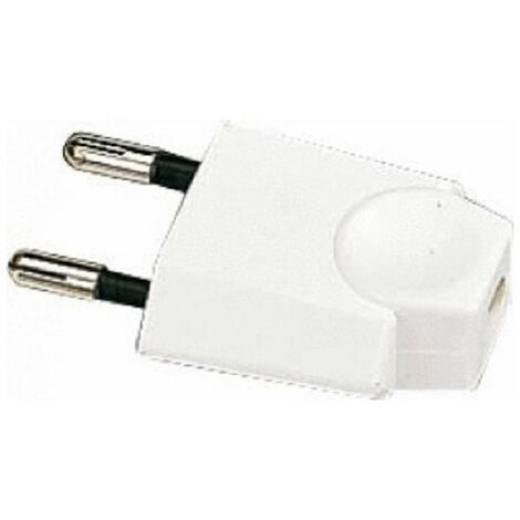 Lebenoid 6A 2P Fiche Mâle Blanc Accessoire Électrique