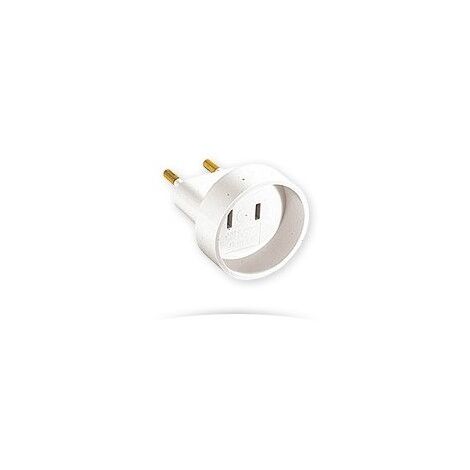 L'Ebenoid – Adaptateur de voyage 2P 15A 125V USA – Socle France – Broches Ø 4mm – Configuration raccord pour appareils USA