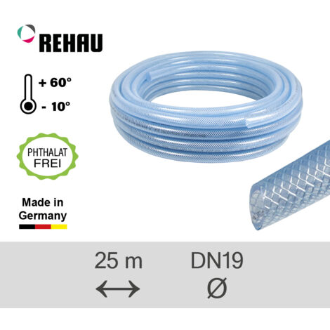 Lebensmittelechter PVC Schlauch mit Gewebe ab 25 m DN19