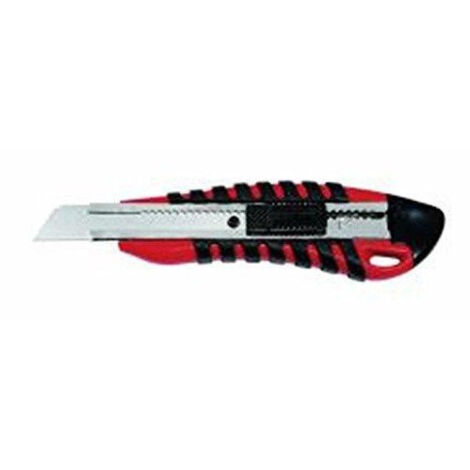 Lebez Cutter Maxi 9207B Rosso/Nero con Impugnatura in Gomma e 2 Lame Bloccabili