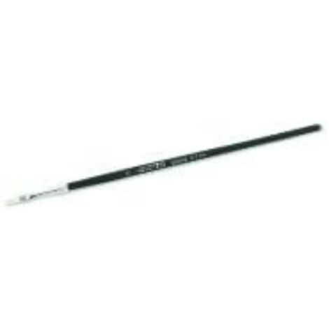 Lebez Pennello 577 pura setola punta piatta nero per pittura manico in legno