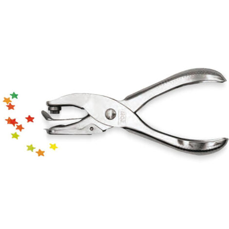 Lebez Perforatore 1 Foro a Stella Metallo Grigio Capacità 6 Fogli
