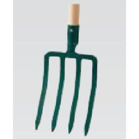 Leborgne – Fourche à bêcher 4 dents triangulaires 30 cm – Manche en bois certifié PEFC 100% – Pour retourner la terre avec précision