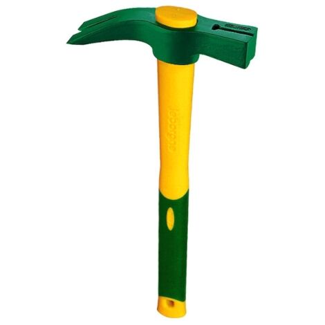 Leborgne – Marteau de couvreur 700 g – Manche tri-matière Novagrip 37 cm – Acier forgé et trempé pour durabilité – Pour travaux de coffrage