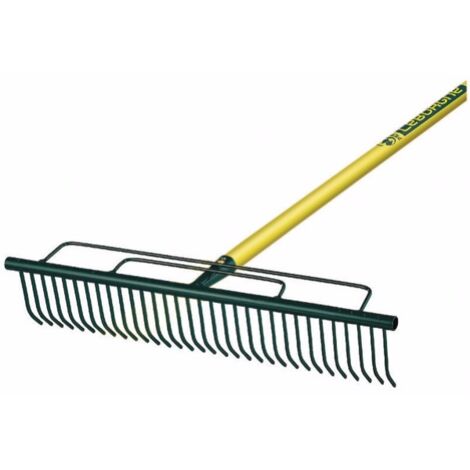 Leborgne – Râteau à gazon 53 cm – 32 dents extérieures renforcées en acier – Léger et maniable pour ramassage efficace – Scarification de pelouse