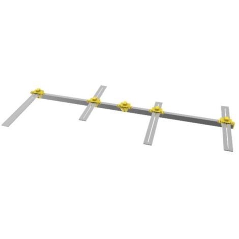 Leborgne – Traceur-placeur réglable pour sabots de charpente 130cm – Aluminium haute résistance – Équerres amovibles pour entraxes 40/60cm – Ajustable par crantage