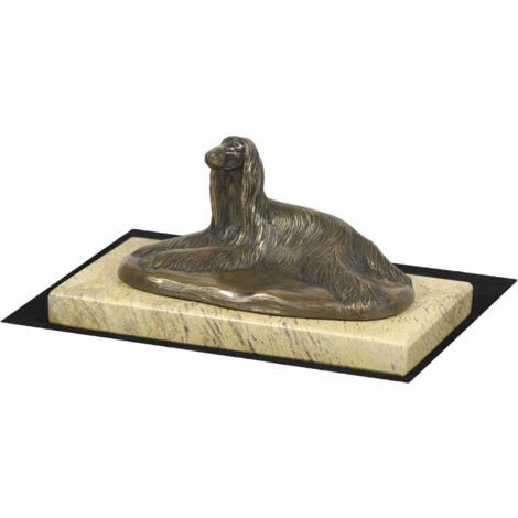 Lebrel afgano: estatuilla de perro, figura de silueta de perro, trofeo para una exposición de perros de Art-Dog