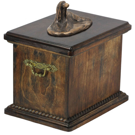 Lebrel afgano: urna para cenizas de perro, urna con estatuilla, urna elegante de estilo clásico de Art-Dog
