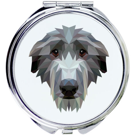 Lebrel escocés, lebrel: espejo con foto e inscripción geométrica de Art-Dog