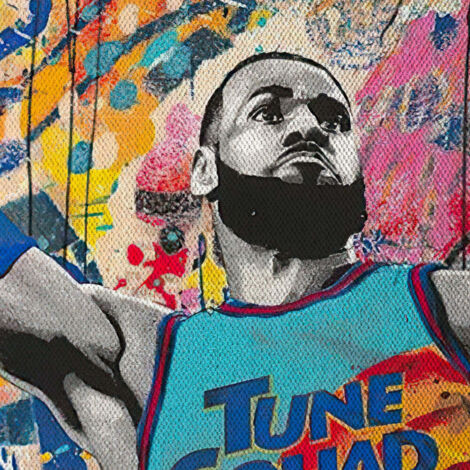 LeBron -  Quadro Canvas Contemporaneo su telaio in legno - Misura: 70x100 cm