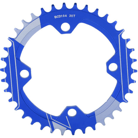 Lebycle 38T Ritzel, blau, für Mountainbikes, 104 mm Lochkreis, Aluminiumlegierung, Narrow-Wide-Profil