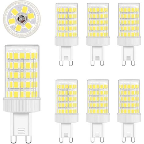 AYYQH LECH Ampoule G9 LED Blanc Froid, 10W LED G9 6000K Equivalence Incandescence 80W Lumière 900LM Lampe G9 LED AC 220V Lumineux 360º Large Angle de Faisceau 862835 SMD Non Dimmable Lot de 6