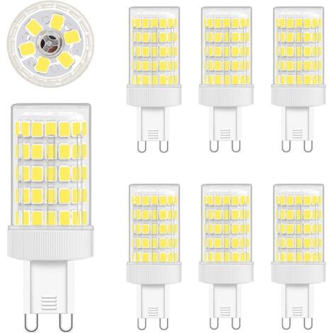 AYYQH LECH Ampoule G9 LED Blanc Froid, 10W LED G9 6000K Equivalence Incandescence 80W Lumière 900LM Lampe G9 LED AC 220V Lumineux 360º Large Angle de Faisceau 862835 SMD Non Dimmable Lot de 6
