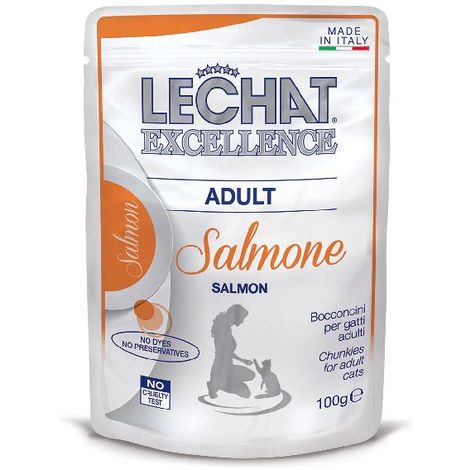 Lechat Excellence Bocconcini in busta 100gr - Adulto, Salmone