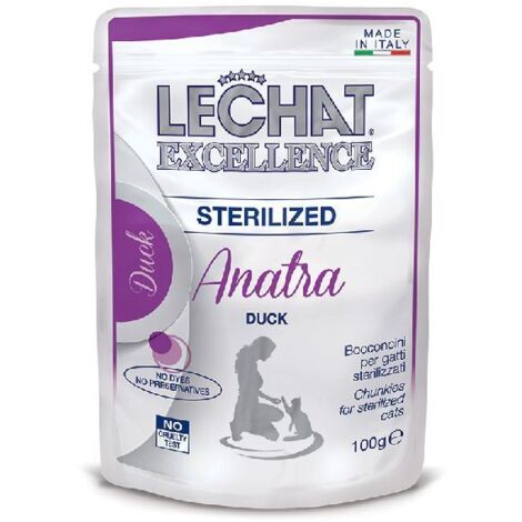 Lechat Excellence Bocconcini in busta 100gr - Sterilizzato, Anatra