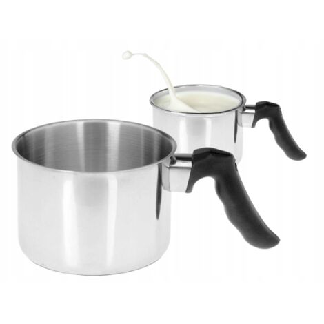 Lechera con asa, acero, 1 l, 12 cm