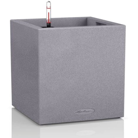 LECHUZA CANTO Stone 30 low Komplettset steingrau