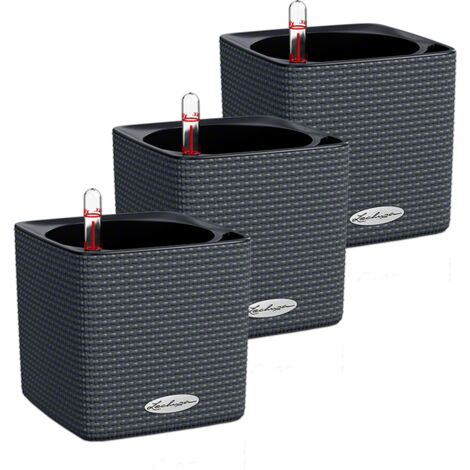 Lechuza CUBE Color 14 Komplettset schiefergrau Vorteilsset 3 Stück