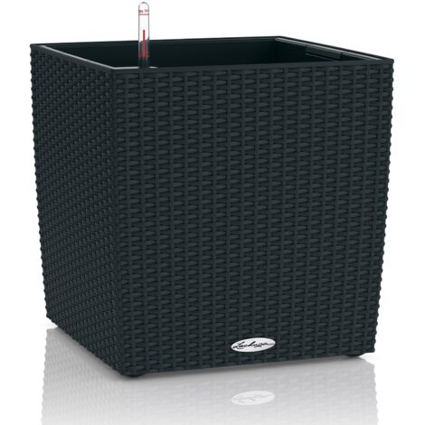 LECHUZA CUBE Cottage 30 Komplettset graphitschwarz