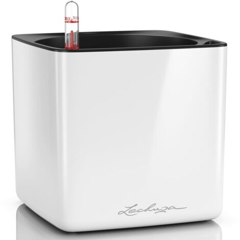 LECHUZA CUBE Glossy 16 Komplettset weiß-highgloss