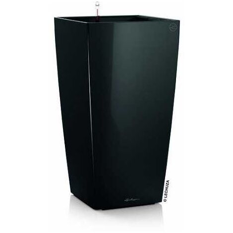 LECHUZA CUBICO Premium 30 Komplettset schwarz hochglanz