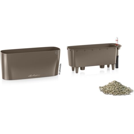 LECHUZA DELTA 10 Komplettset taupe hochglanz