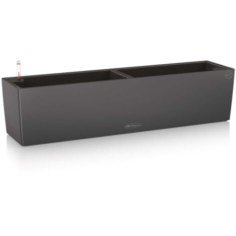 LECHUZA Jardinera Balconera Color 80 ALL-IN-ONE gris pizarra 15683