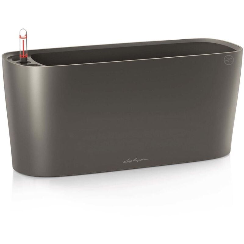 

LECHUZA Jardinera de mesa Delta 20 ALL-IN-ONE negro metálico 15563 - Gris