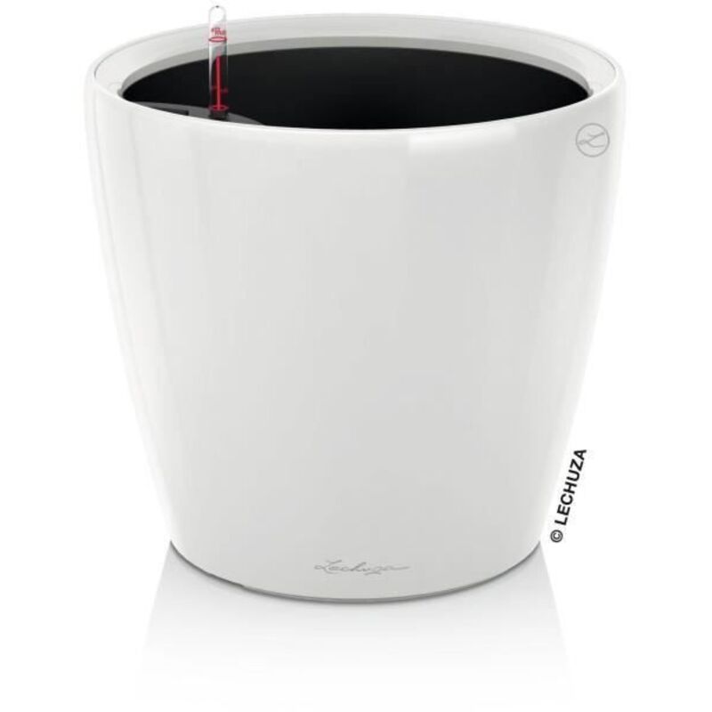 Pot De Fleur Lechuza Classico Premium Ls 50 - Kit Complet, Blanc Brillant