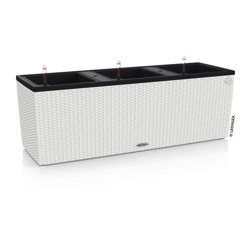 Jardiniere Trio Cottage 30 - lec - kit complet - blanc - résistant aux intempéries