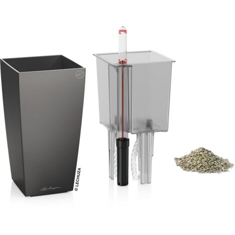 LECHUZA MINI-CUBI Komplettset anthrazit metallic