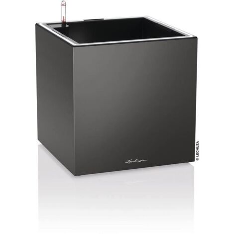 Lechuza Pflanzgefäß Canto Premium 40 LED low anthrazit metallic