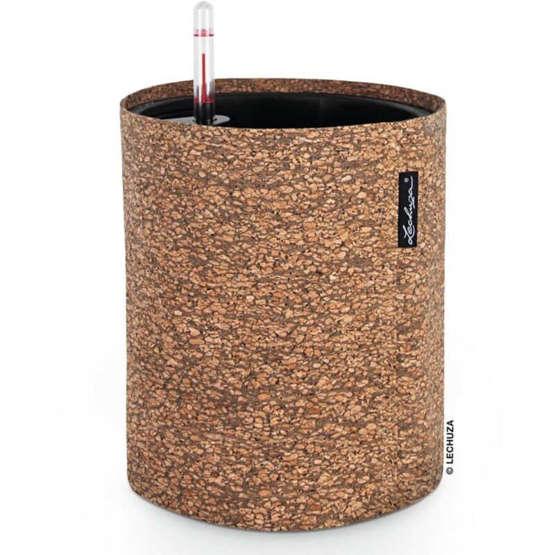 Lechuza Pflanztopf Trendcover 23 Cm Kunstleder Kork Natur Dunkel