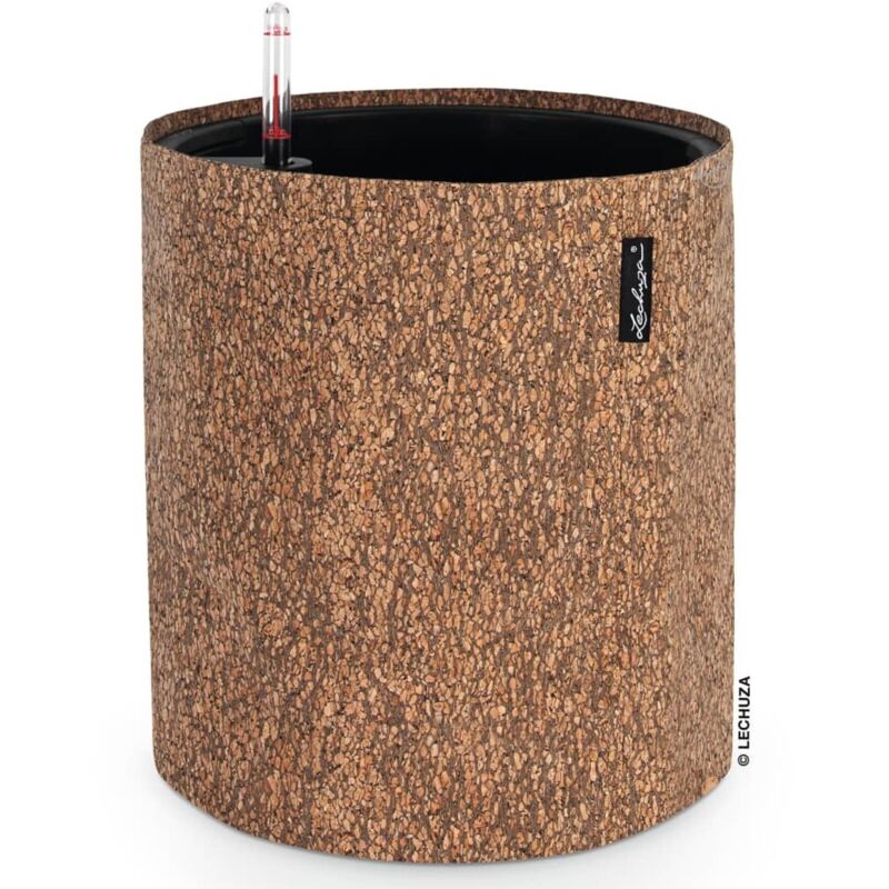 Lechuza Pflanztopf Trendcover 32 Cm Kunstleder Kork Natur Dunkel Blumentopf