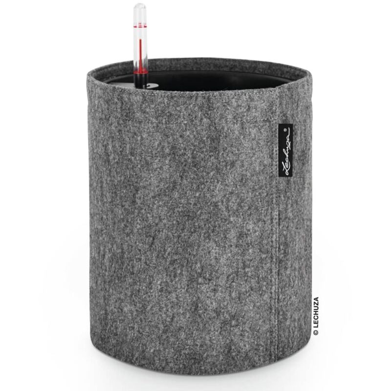 Lechuza - Pflanzgefäße Trendcover Filz 23 Dark Grey Dunkelgrau All-in-one