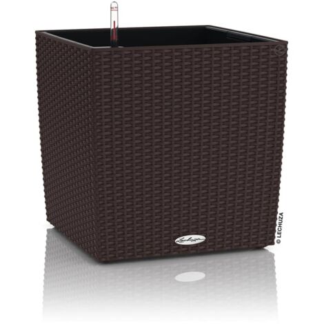 LECHUZA® Pflanzgefäße CUBE Cottage 40 Mokka All-in-One