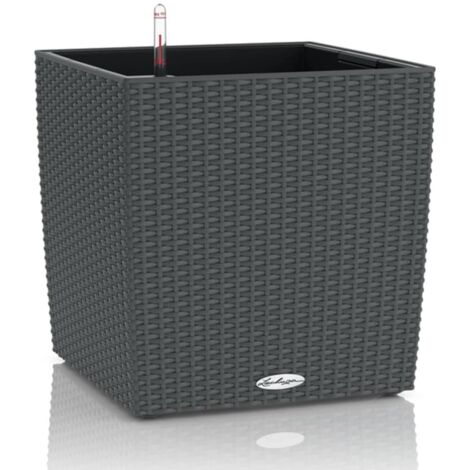 Lechuza Pflanztopf Cube Cottage 50 cm Kunststoff granit