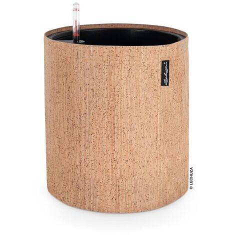 LECHUZA Pot de fleurs TRENDCOVER 32 Cork ALL-IN-ONE - Ø 32 × 33 cm - Naturel clair 441317